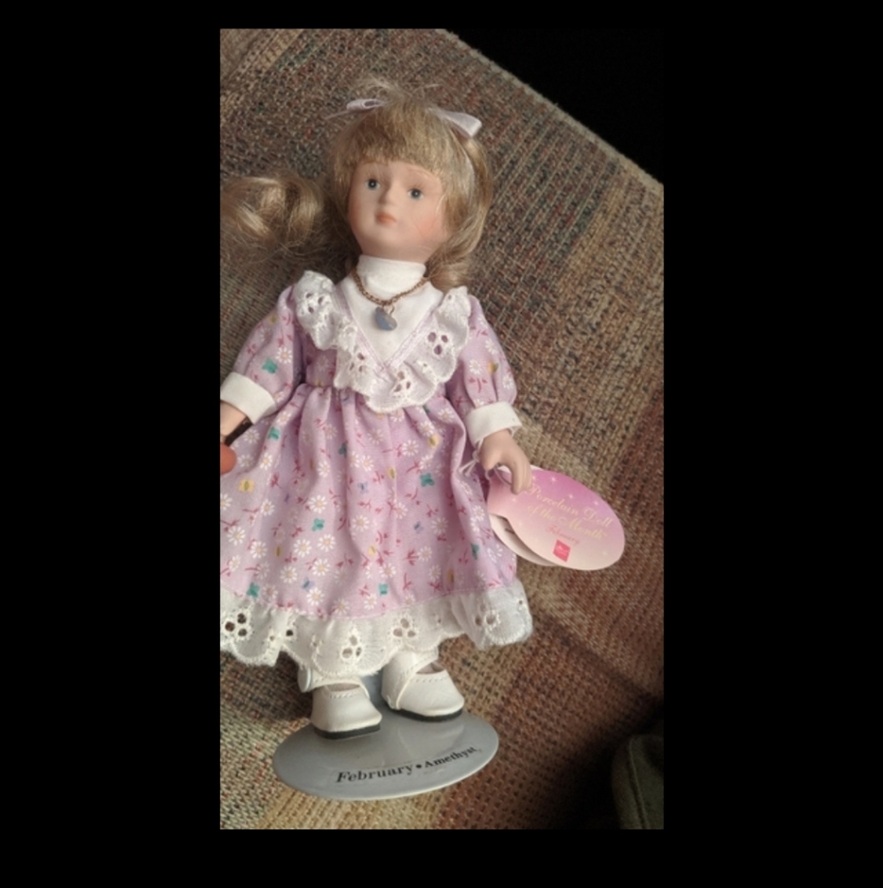 February birthstone doll by Ganz